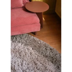 Interieur05 hoogpolig vloerkleed polyester Pilo groen/beige - 160 x 160 cm