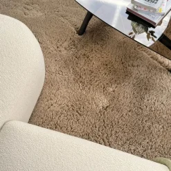 Interieur05 hoogpolig vloerkleed Furr bruin - 80 x 140 cm