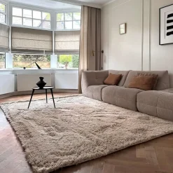 Interieur05 hoogpolig vloerkleed Furr bruin - 80 x 140 cm