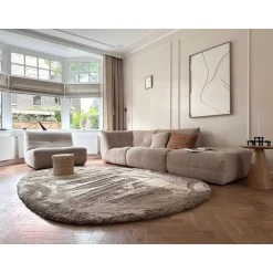 Interieur05 Hoogpolig vloerkleed Odelia beige/wit - 80 x 150 cm