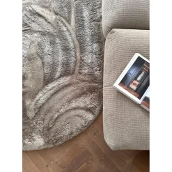 Interieur05 Hoogpolig vloerkleed Odelia beige/wit - 80 x 150 cm