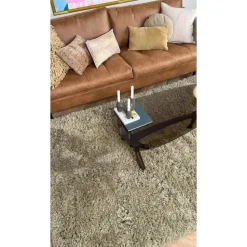 Interieur05 hoogpolig vloerkleed polyester Pilo groen - 340 x 240 cm