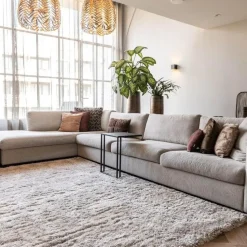 Interieur05 Hoogpolig vloerkleed Fender wit/creme - 340 x 240 cm