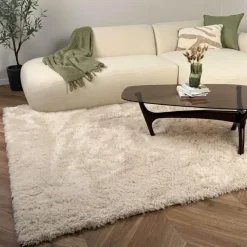Interieur05 hoogpolig vloerkleed Furr beige - 80 x 140 cm