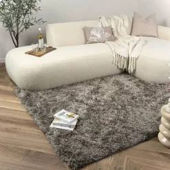 Interieur05 Hoogpolig vloerkleed Nika Antraciet - 240 x 340 cm