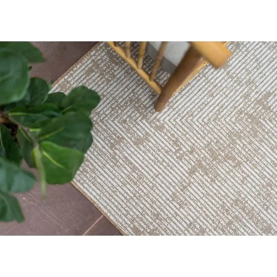 Interieur05 Jute buitenkleed naturel lines - 340 x 240 cm