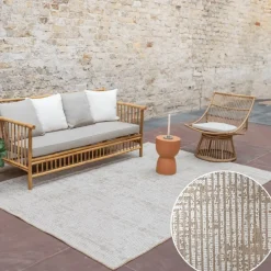 Interieur05 Jute buitenkleed naturel lines - 290 x 200 cm