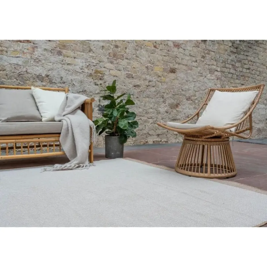 Interieur05 Jute buitenkleed naturel border - 340 x 240 cm