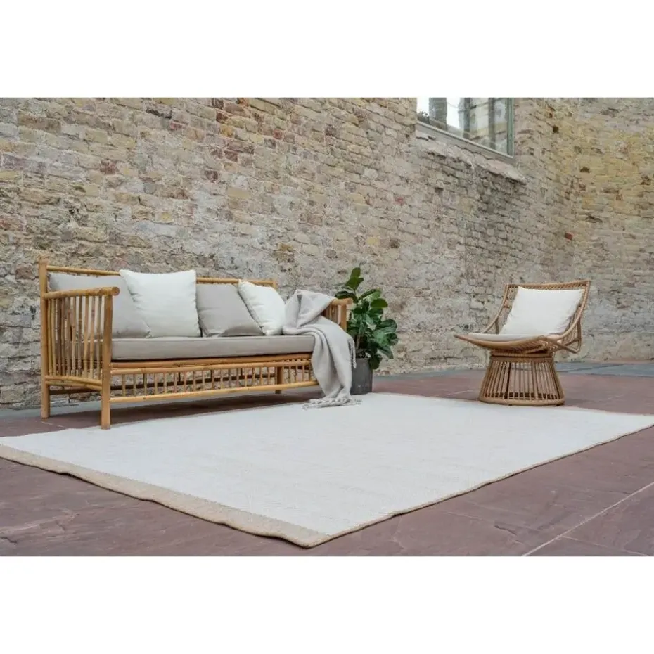Interieur05 Jute buitenkleed naturel border - 340 x 240 cm