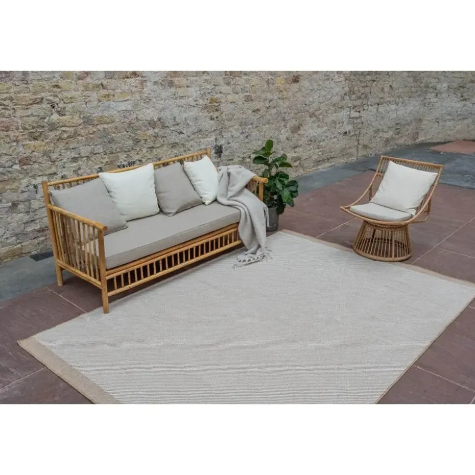 Interieur05 Jute buitenkleed naturel border - 340 x 240 cm