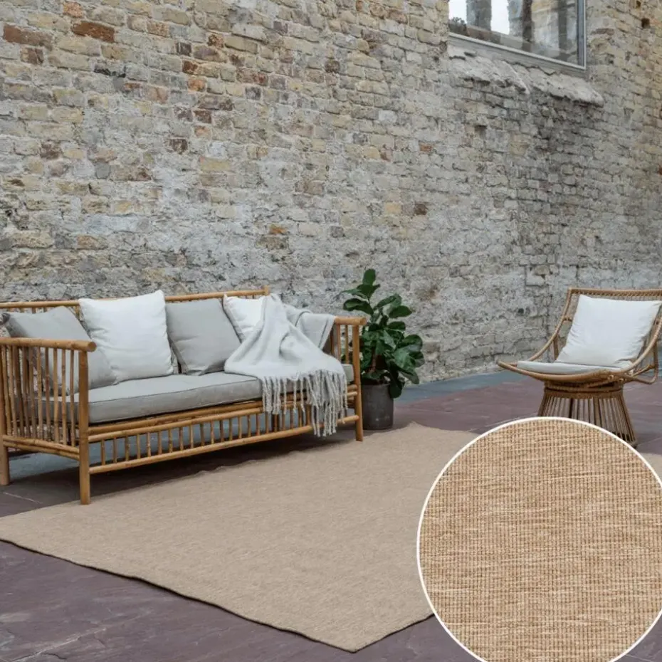 Interieur05 Jute buitenkleed naturel uni - 290 x 200 cm