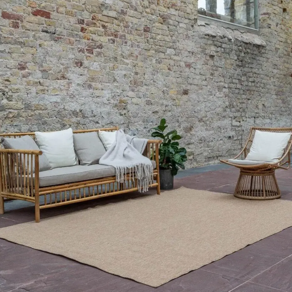 Interieur05 Jute buitenkleed naturel uni - 380 x 280 cm