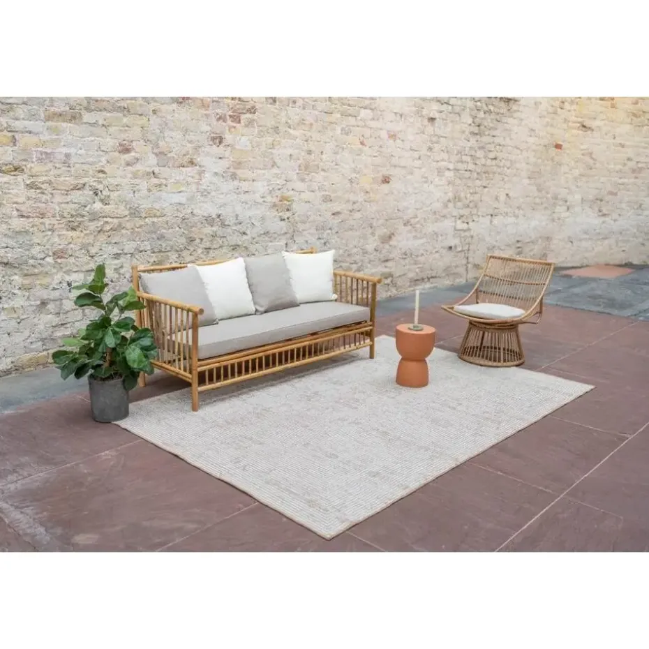 Interieur05 Jute buitenkleed naturel lines - 380 x 280 cm