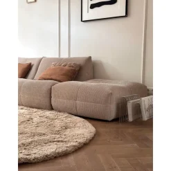 Interieur05 organisch hoogpolig vloerkleed Furr Stone bruin - 160 x 230 cm