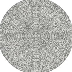 Interieur05 rond buitenkleed grijs Solid - 200 x 200 cm