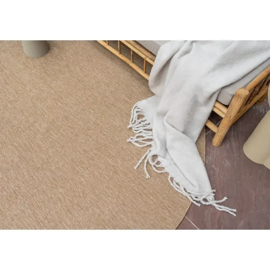 Interieur05 rond buitenkleed jute naturel uni - 240 x 240 cm