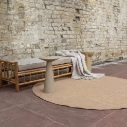 Interieur05 rond buitenkleed jute naturel uni - 240 x 240 cm