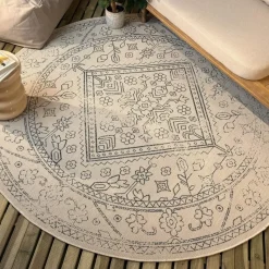 Interieur05 rond buitenkleed blauw Nova - 200 x 200 cm