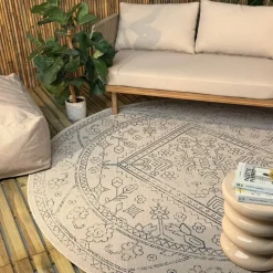 Interieur05 rond buitenkleed blauw Nova - 200 x 200 cm