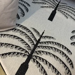 Interieur05 rond buitenkleed zwart/wit Oase - 200 x 200 cm