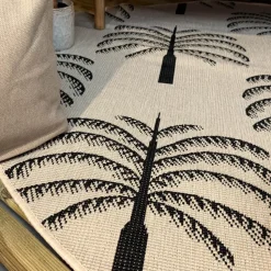 Interieur05 rond buitenkleed zwart/wit Oase - 200 x 200 cm