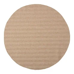 Interieur05 rond buitenkleed jute naturel zigzag - 240 x 240 cm