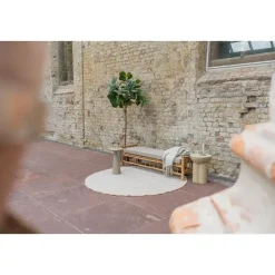 Interieur05 rond buitenkleed jute naturel zigzag - 240 x 240 cm