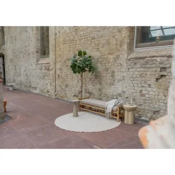 Interieur05 rond buitenkleed jute naturel zigzag - 200 x 200 cm