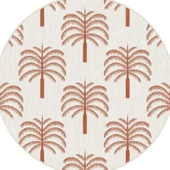 Interieur05 rond buitenkleed roest Oase - 200 x 200 cm