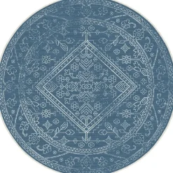 Interieur05 rond buitenkleed blauw Nova - 240 x 240 cm