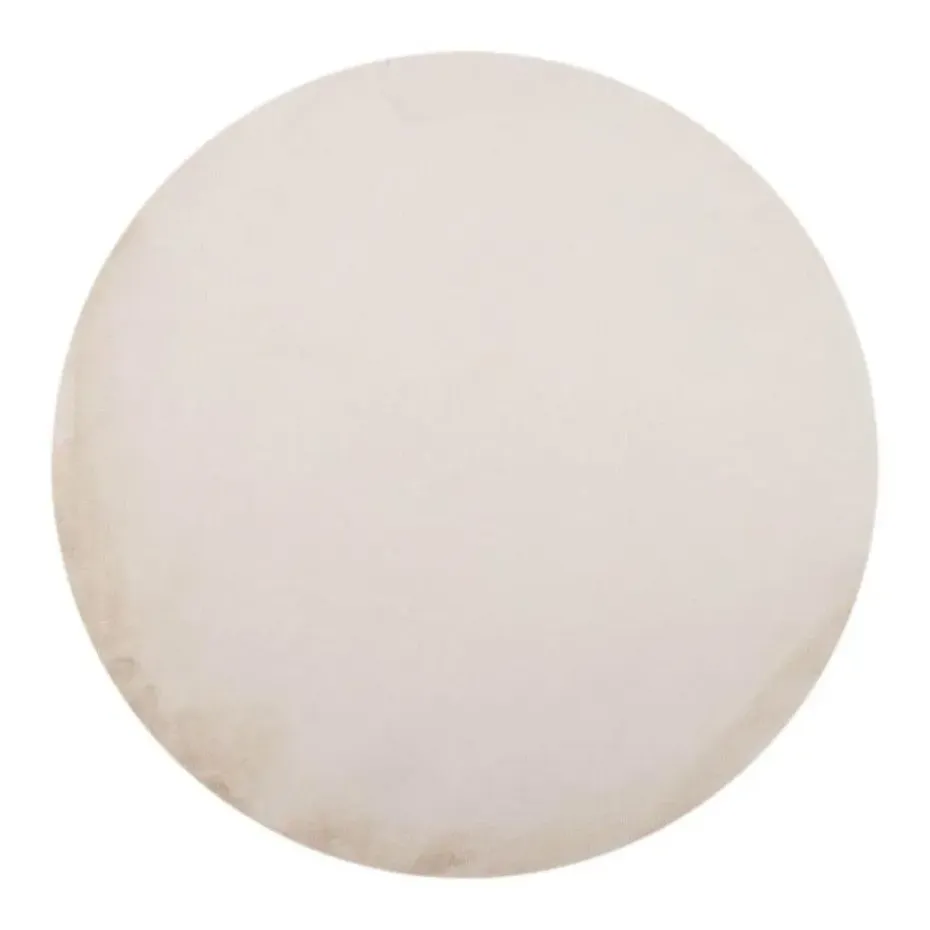 Interieur05 Rond Hoogpolig Vloerkleed Lux Creme - 160 x 160 cm