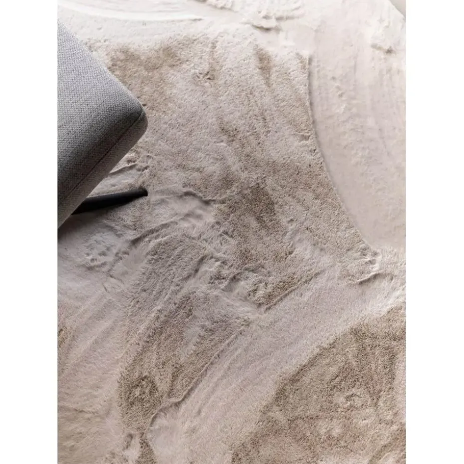 Interieur05 Rond Hoogpolig Vloerkleed Lux Creme - 160 x 160 cm