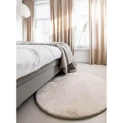 Interieur05 Rond Hoogpolig Vloerkleed Lux Creme - 160 x 160 cm