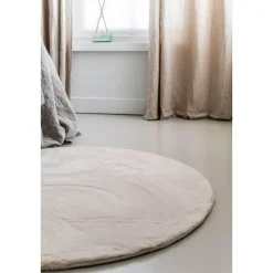 Interieur05 Rond Hoogpolig Vloerkleed Lux Creme - 200 x 200 cm