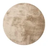 Interieur05 Rond Hoogpolig vloerkleed Odelia Bruin/taupe - 160 x 160 cm