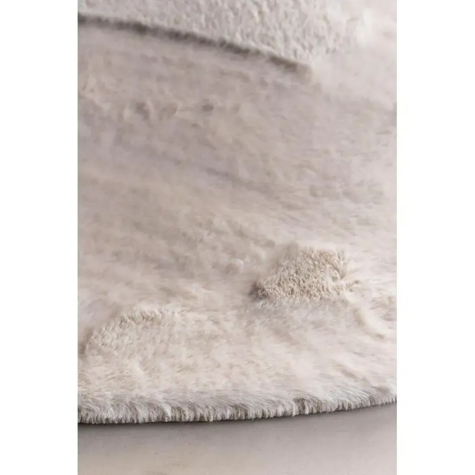 Interieur05 Rond Hoogpolig Vloerkleed Lux Creme - 240 x 240 cm