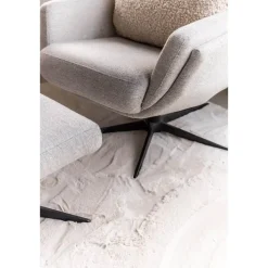 Interieur05 Rond Hoogpolig Vloerkleed Lux Creme - 240 x 240 cm