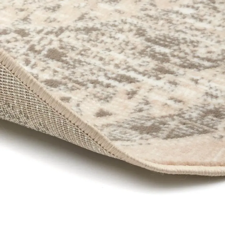 Interieur05 rond vintage Aila vloerkleed zand/beige - 190 x 190 cm