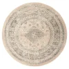 Interieur05 rond vintage Aila vloerkleed zand/beige - 120 x 120 cm