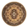 Interieur05 rond vintage Vloerkleed Nain Perzisch bruin - 100 x 100 cm