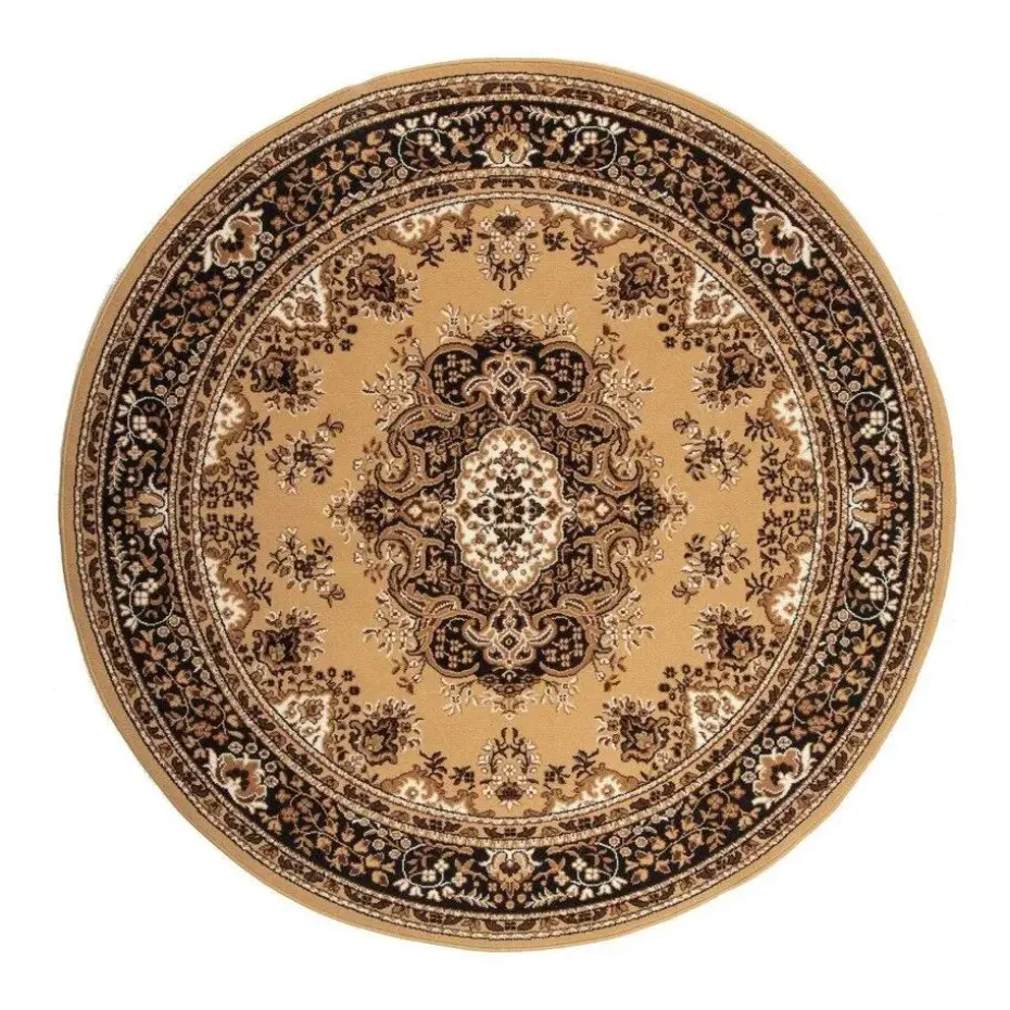 Interieur05 rond vintage Vloerkleed Nain Perzisch bruin - 100 x 100 cm