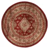 Interieur05 rond vintage vloerkleed Aila rood/oranje - 190 x 190 cm