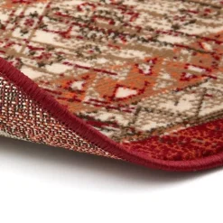 Interieur05 rond vintage vloerkleed Aila rood/oranje - 190 x 190 cm