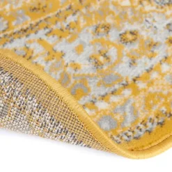 Interieur05 rond vloerkleed Keshan geel - 190 x 190 cm