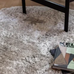 Interieur05 rond vloerkleed Fender wit/creme - 200 x 200 cm