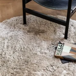 Interieur05 rond vloerkleed Fender wit/creme - 200 x 200 cm