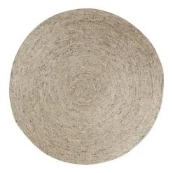 Interieur05 rond vloerkleed Gapo beige/wit - 220 x 220 cm