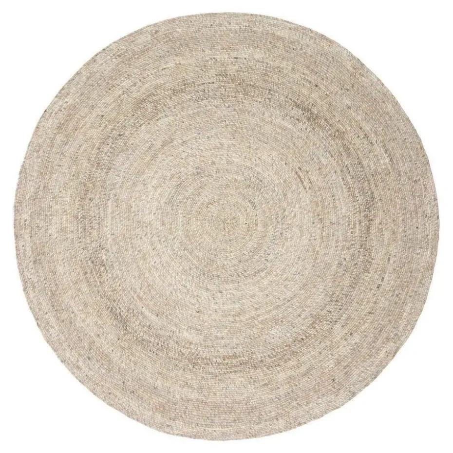 Interieur05 rond vloerkleed Gapo grijs/bruin - 250 x 250 cm