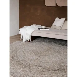 Interieur05 rond vloerkleed Gapo grijs/bruin - 250 x 250 cm