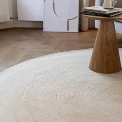 Interieur05 rond vloerkleed Gapo wit - 220 x 220 cm